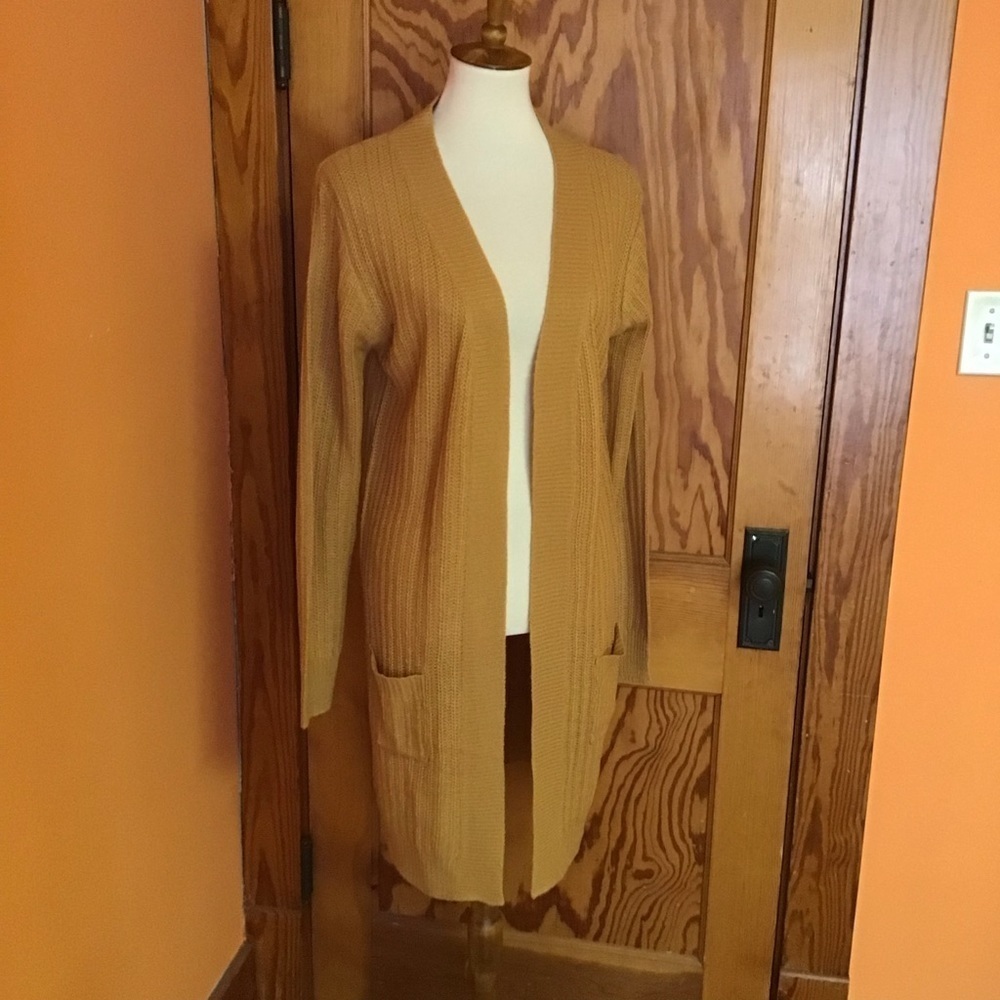 Ambiance apparel gold oversized sweater coat - Picture 4 of 8